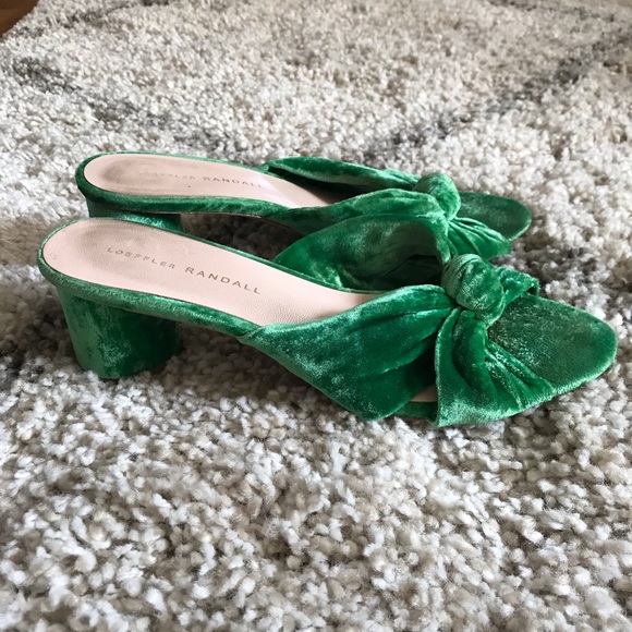Loeffler Randall Shoes - Loeffler Randall Celeste Crushed Green Velvet 7.5